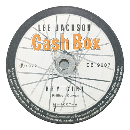 Lee Jackson Compacto 1972 Hey Girls / Something In The Way