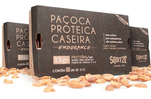 3x Paçoca Proteica Caseira 27 Und (13g De Proteina)