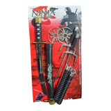 Set 7 Piezas Juguete Ninja Armas Espada Nunchaku