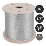 Vevor Cable De Alambre Acero Inoxidable 150-300m T316 De 1/8