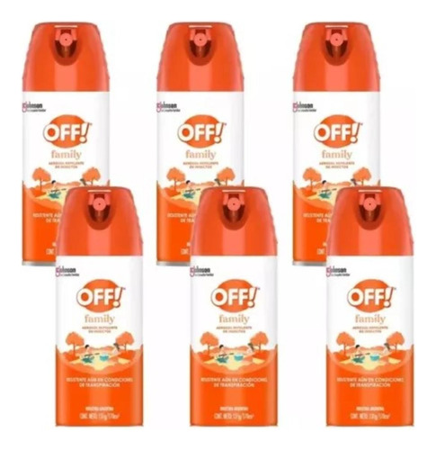 Off Aerosol 170cm3 Naranja. Pack X6unidades Envio Gratis