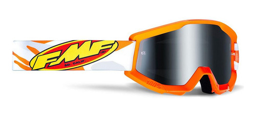 Goggle Infantil Fmf Powercore, Gris, Lente Espejo Plata