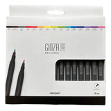 Caneta Ginza Nano Brush Pen 15 Cores - New Pen