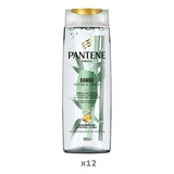 Pack De 12 Shampoo Pantene Pro-v Bambu 400 Ml