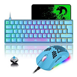 Mini Set De Teclado Y Mouse Ziyou Lang  Mecánicos Rgb Con