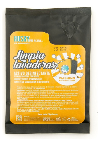 Husky Pro Active Limpia Lavadoras Activo Desinfectante