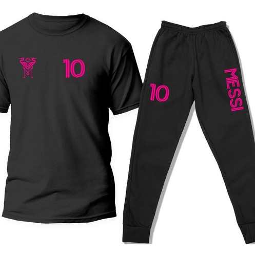Conjunto Remera Y Pantalon Jogging Logo Marca Motivos