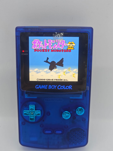 Game Boy Color Ips Q5 Laminado + Regulador De Voltagem - Azul Translucido