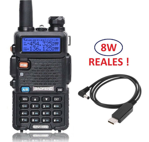 8w Radio Baofeng Uv-5r Vhf/uhf * Tri Power * + Cable Usb