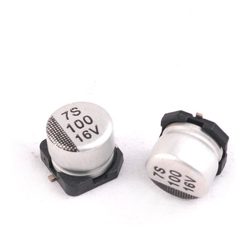 Capacitor Electrolitico 100uf 16v Smd 6.3x5.4mm X 5 Uni