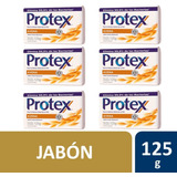 6pack Jabon Protex Barra Antibacterial Avena 125gr