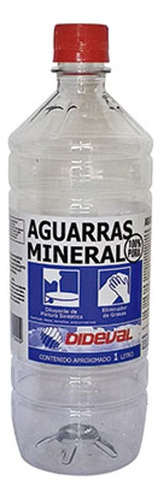 Diluyente Aguarrás Mineral Al 100%  1 Litro Envasado Dideval
