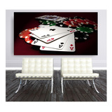 Adesivo De Parede Jogos Sala Poker 2mts Cartas Baralho S40