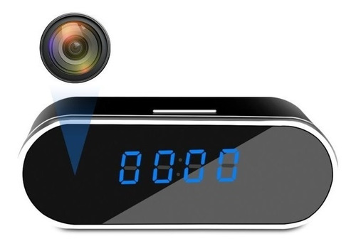 Relógio De Mesa Com Câmera Espiã 1080p Digital Despertador