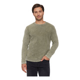 Sweater Hombre Lavado Oliva Corona