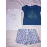 Combo Infantil Nena Cheeky T2 Impecable Remeras C2 Y Short