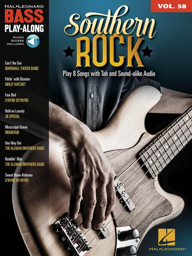 Libro: Southern Rock: Bass Play-along Volume 58 (hal Leonard