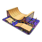 Mini Pista Fingerboard Skate Dedo Brinquedo Mdf Mod2 