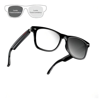 Gafas Inteligentes Smartglasses Iowodo E13-C Modelo Cómodo Lentes Fotocromático Audífono Inalámbrico Independiente 5h Música 4h Llamada Por Lado Asistente Voz Bluetooth Dual Unisex Deportivo | Meses sin interés