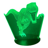 Lámpara 3d Touch T-rex Jurassic Park Dino Rgb Con Control