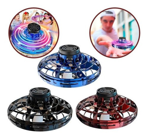 Spinner Con Luz Led Volador Trompo Luminoso Diversión Niños