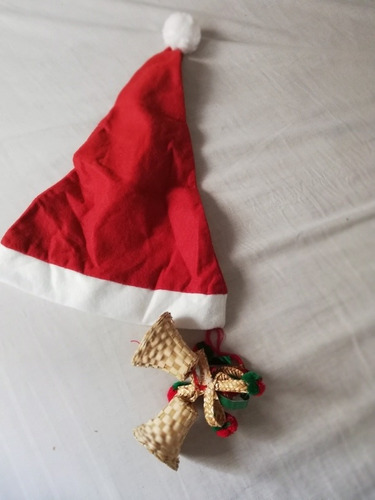  Adorno Navideño Y Gorro Papá Noel Usado 