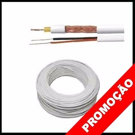 Cabo Coaxial Cftv Flexivel  Bipolar 4mm 100mts 90% Malha M1a