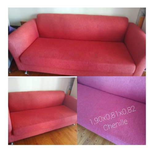 Sillón 3 Cuerpos Rojo. 1,90x0,82x0,82