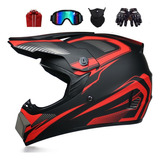 Casco Para Motocicleta Cross Enduro Con Mica Gafas U Unisex