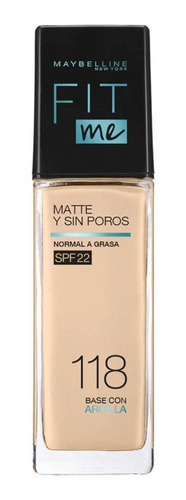 Base Líquida Maybelline Fit Me Matte Poreless X30ml