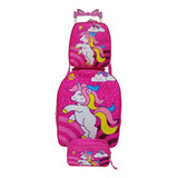 Kit Escolar Mochila Carrinho Infantil - Unicórnio Rosa