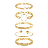 Joya Love Pulseras De Oro Para Mujer, Pulseras De Cadena Gru