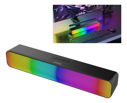 Bocina Bluetooth Portátil Rgb Para Pc, Tv, Laptop, Gamer