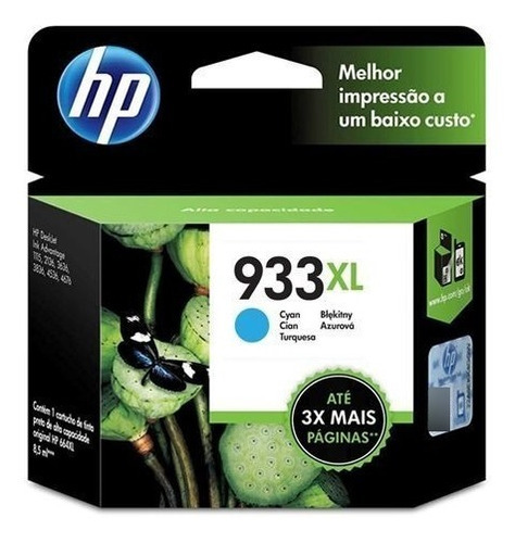 Cartucho Tinta Original Hp 933xl Ciano Cn054an 7110 7610