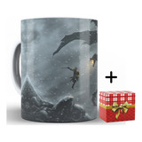 Caneca Skyrim 325ml Cerâmica + Caixa Presente