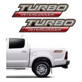 Calcomanias Turbo Intercooler Toyota Hilux  Rojo 2 Unidades