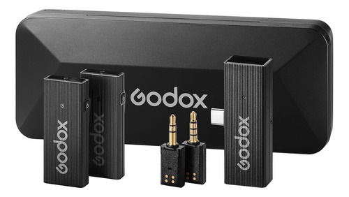 Microfono Doble Inalámbrico Godox Movelink Mini Uc Usb-c Color Negro