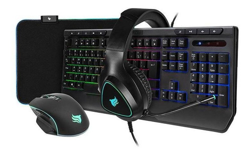 Kit Gamer Pichau Netuno 4x1, Teclado+mouse+headset+mousepad