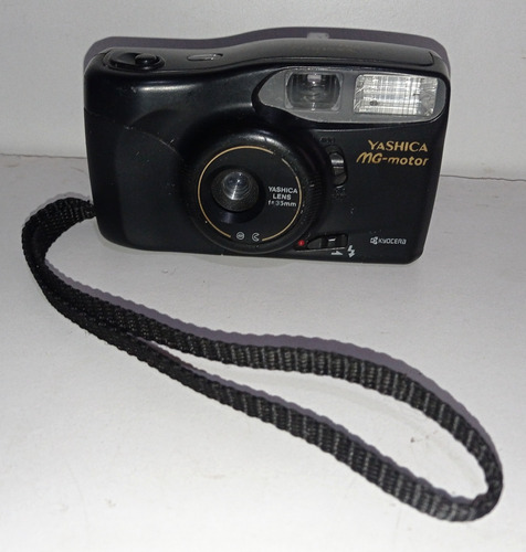 Câmera Antiga Yashica Mg Motor Kyocera F=35mm Funcionando 