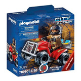 Figura Armable Playmobil City Action Bomberos Speed Quad 3+ Cantidad De Piezas 20