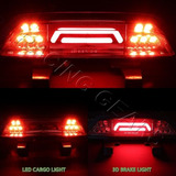 Fit 2015-2018 Ford Mustang Red Lens 3rd Third Led Bar Re Mmi
