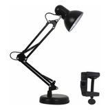 Luminária Iluminação Para Mesa Desk Lamp Preta C/ Garra Gmh