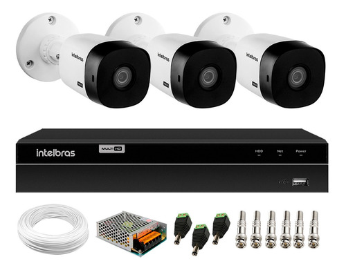 Kit 3 Câmeras Vhl 1120b Hdcvi Infra 20m Ip66 + Dvr 1204