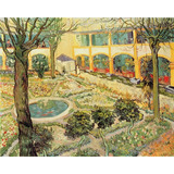 Lienzo Tela Vincent Van Gogh El Jardín Del Manicomio 70x88cm