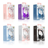 Auricular Bluetooth Usb Inalambrico Luz Led Orejas De Gato