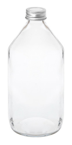Botella Vidrio Transparente Farma 500 Cc 20 Uds Con Tapa