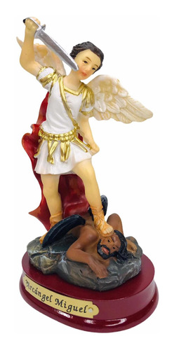 San Miguel Arcángel En Porcelana Italiana 11cm + Novena