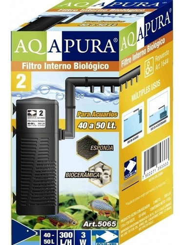 Filtro Interno Mini Acuario Pecera 50 L 300 L/h 5065 110v