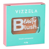 Beauty Blush Compacto Pigmentado Vizzela Acabamento Natural Tom Da Maquiagem 04 - Queen