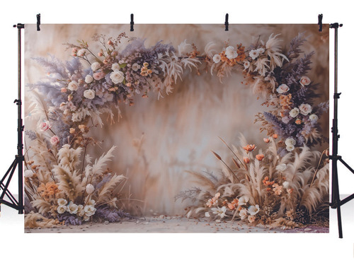 Fondo Fotográfico De Arco De Flores Bohemio De Fantasía